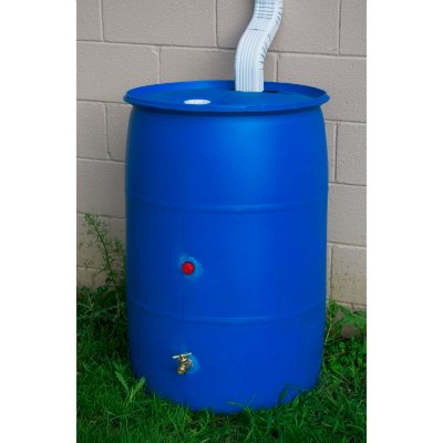 55-Gallon Big Blue Recycled Rain Barrel55-Gallon Big Blue Recycled Rain Barrel  