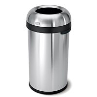 simplehuman 16-Gal. Stainless Steel Bullet Open Can
