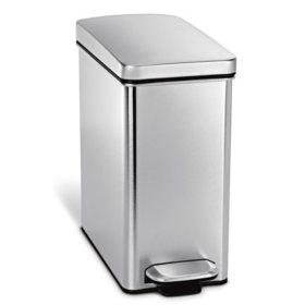 simplehuman 2.7-Gal Profile Step Can, Brushed Stainless Steel