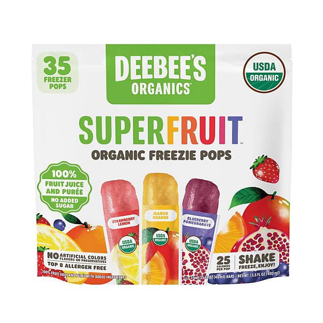 Deebee's Organics SuperFruit Freezies 1.35 fl. oz., 35 pk.