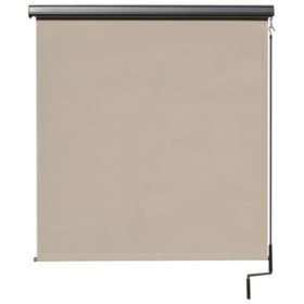 Cordless Outdoor Sun Shade With Protective Valance - Coquina