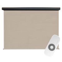 Rechargeable Motorized Outdoor Sun Shade With Protective Valance - Coquina