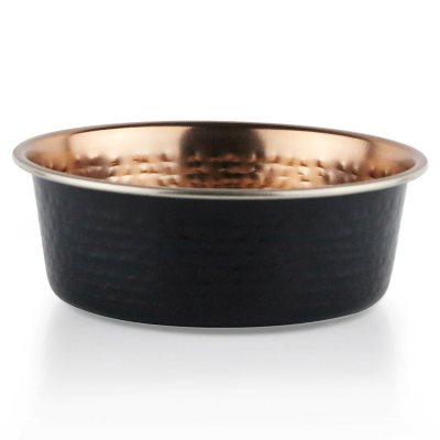 Matte Black & Hammered Copper Dog Bowl w/ Silicone Feet, 2 pk. (Choose  Size) - Sam's Club