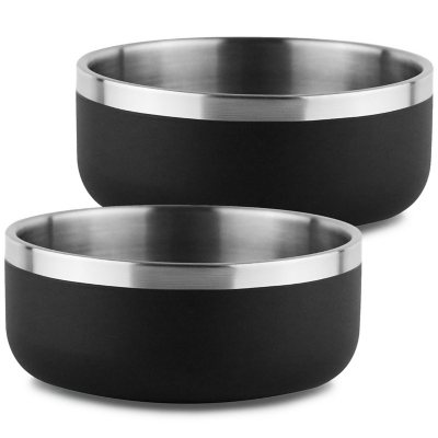 Hiddin Double Feeder Pet Bowl - Silver