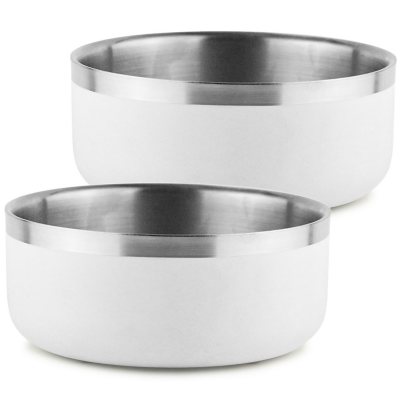 Double-Walled 2 pk. Dog Bowl w/ Silicone Feet, 5 cups (Choose