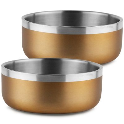 Double-Walled 2 pk. Dog Bowl w/ Silicone Feet, 5 cups (Choose