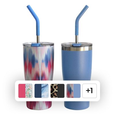 Heritage 20 oz. Double Wall Stainless Steel Tumbler, Set of 2 (Assorted Colors)