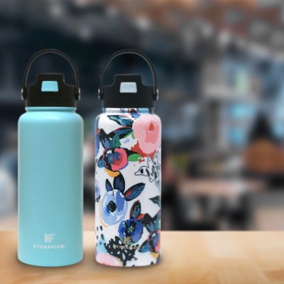 HydroFlow, Dining, Hydroflow 34 Oz Stainless Steel 3 Pc Water Bottle Set