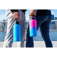  11 Pc Hydraflow 34-oz. Double Wall Stainless Steel Bottle with Bonus Accessories, Set of 2 (Assorted Colors)
