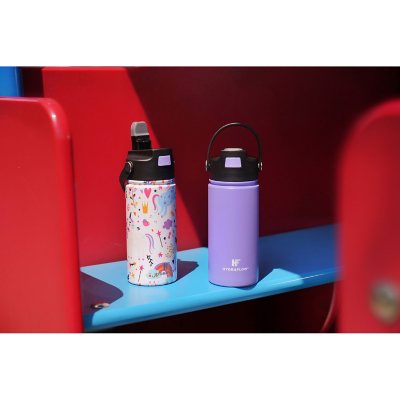 Hydrapeak Mini 14oz Kids Water Bottle with Straw Lid Insulated