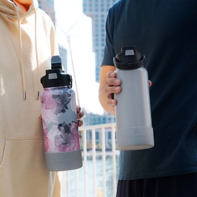 Sleek 24 oz coffee cup and water bottle hybrid