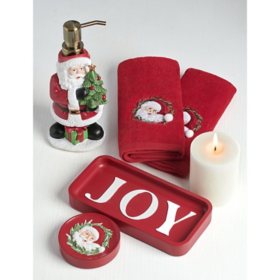 Holiday Hills 6-Piece Christmas Bathroom Accessories Set (Assorted Designs)