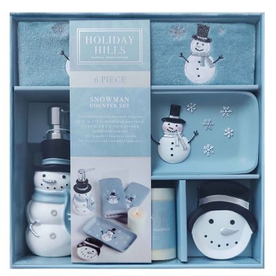 Holiday Hills 6-Piece Christmas Bathroom Accessories Set