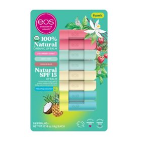 EOS Natural Shea Lip Balm Variety Pack, 0.14 oz, 8 pk.