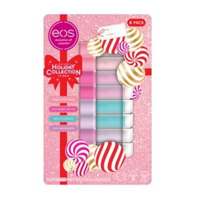 EOS Holiday Collection Lip Balm Variety Pack, 0.14 oz, 8pk.