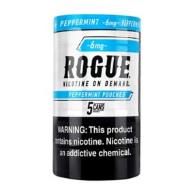 Rogue Oral Tobacco Nicotine Pouch Peppermint, 6 mg., 20 ct., 5 pk.