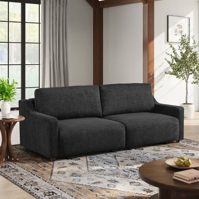 Serta Grant Convertible Sleeper Sofa in Black:- Black