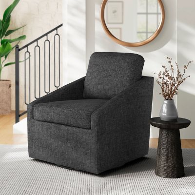 Studio Living Hanna Swivel Accent Chair:- Black