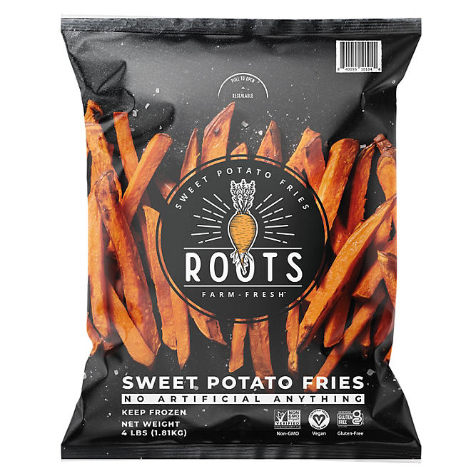 Roots Farm Fresh Sweet Potato Fries, Frozen (64 oz.)
