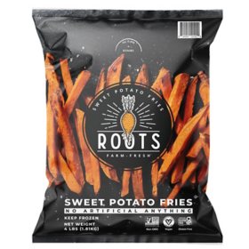 Roots Farm Fresh Sweet Potato Fries, Frozen, 64 oz.