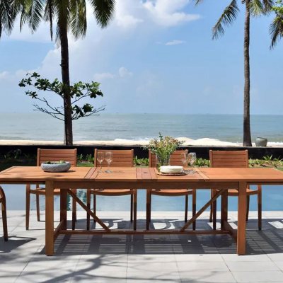 Teak table with on sale umbrella hole