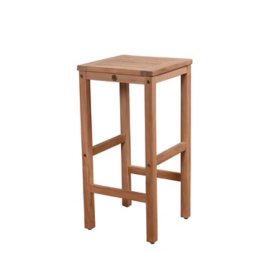Amazonia Texas 30" Teak Patio Bar Stool