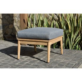 Amazonia Eve Teak Ottoman with Cushion