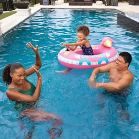 Inflatable Pool Floats, Led Pool Floats Adult Kids,transparent