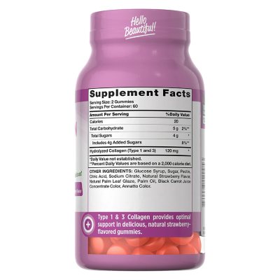 Nature's Truth Collagen Type 1 + 3 Gummies, Natural Strawberry Flavor (120  ct.) - Sam's Club