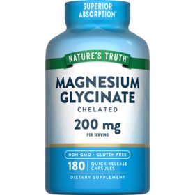 Nature's Truth Magnesium Glycinate Capsules, 200 mg 180 ct.