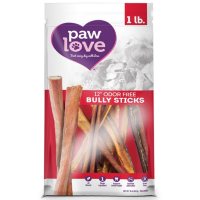 Paw Love Odor-Free Bully Sticks, 12" Length (1 lb.)