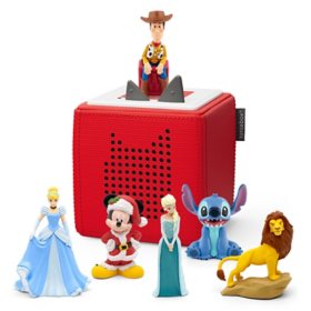 tonies Red Toniebox Bundle with 6 Disney Audio Play Figurines