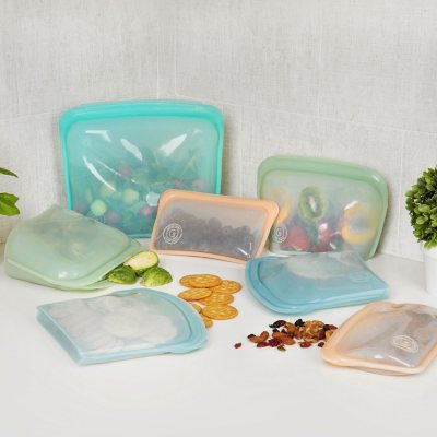 Honest Goods 7-Piece Silicone Food Storage Bags (Multi Color)