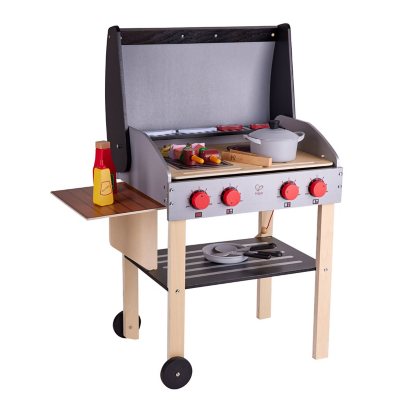 BBQ Grill PlaySet Toy-Childrens Play-Charcoal Grill-Kids Play Food-Outdoor Grill 