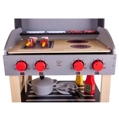 Jr. Grill Master's Wooden BBQ Grill Set with Accessories – Hearthsong