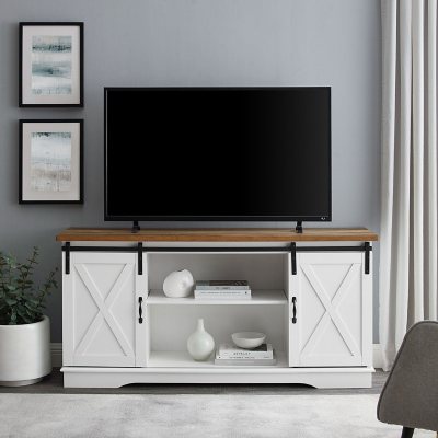 Tv console modern deals farmhouse