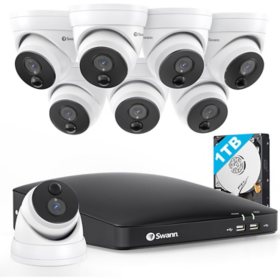 Swann Security 1080P 8-Channel 8-Dome Analogue Dome Camera DVR Security System
