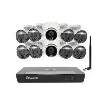 Swann Network Video Master Series 5MP System,  2TB NVR, 16 Channel w/(8X) 875WLB Warning Light Cams + (2X) 876MSD