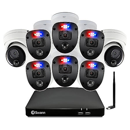 Swann  Enforcer™ 8 Channel 1080p DVR CCTV, 8-Camera Wired Smart Security Surveillance System, Full Color Night Vision