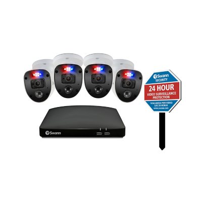 Swann Enforcer 8 Channel, 4-Camera 1080p Smart Security Wired CCTV  Surveillance System, Full Color Night Vision - Sam's Club
