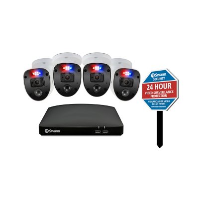 Swann Enforcer 8 Channel, 4-Camera 1080p Smart Security Wired CCTV