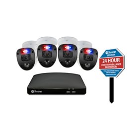 Swann  Enforcer 8 Channel, 4-Camera 1080p Smart Security Wired CCTV Surveillance System, Full Color Night Vision