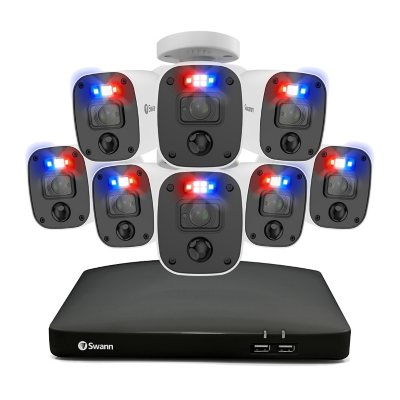 Swann Enforcer 8 Channel 4K DVR CCTV, 8-Camera Wired Smart Security ...