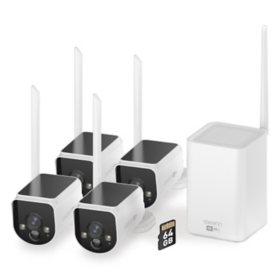 Swann MaxRanger 4K Long Range Solar Camera Security System, 4 pk.