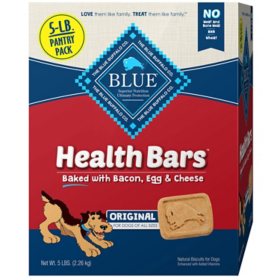 BLUE Buffalo Health Bars Crunchy Dog Treat Biscuits, Bacon, Egg & Cheese (80 oz.)