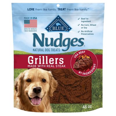 Nudges steak shop grillers dog treats