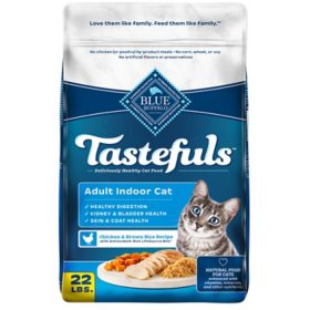 Blue Buffalo Tastefuls Adult Indoor Cat Food, Chicken & Brown Rice, 22 lbs.