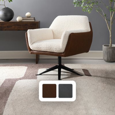 Ashfield Swivel Chair with Auto-Return Base, Camel