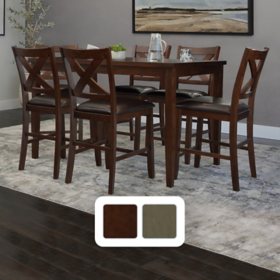 Edgewater Counter Height 7 Piece Dining Set, Assorted Colors