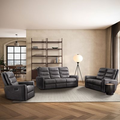 Sam's club leather online recliner sofa